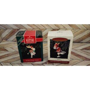 Hallmark Ornaments Reindeer Games Blitzen Donder 1992 1993 Baseball Football